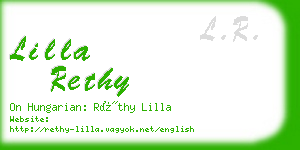 lilla rethy business card